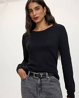 Cashmere-Blend Boat-Neck Sweater