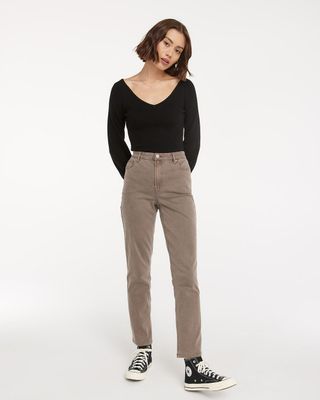 Slim-Leg High-Rise Vintage Coloured Jean - Petite