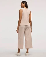 Camisole en mailles de fantaisie à col rond