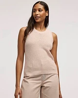 Camisole en mailles de fantaisie à col rond
