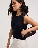Camisole en mailles de fantaisie à col rond