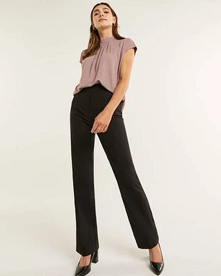 Pantalon à taille haute et jambe évasée