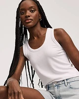 Scoop-Neck Ribbed Tank