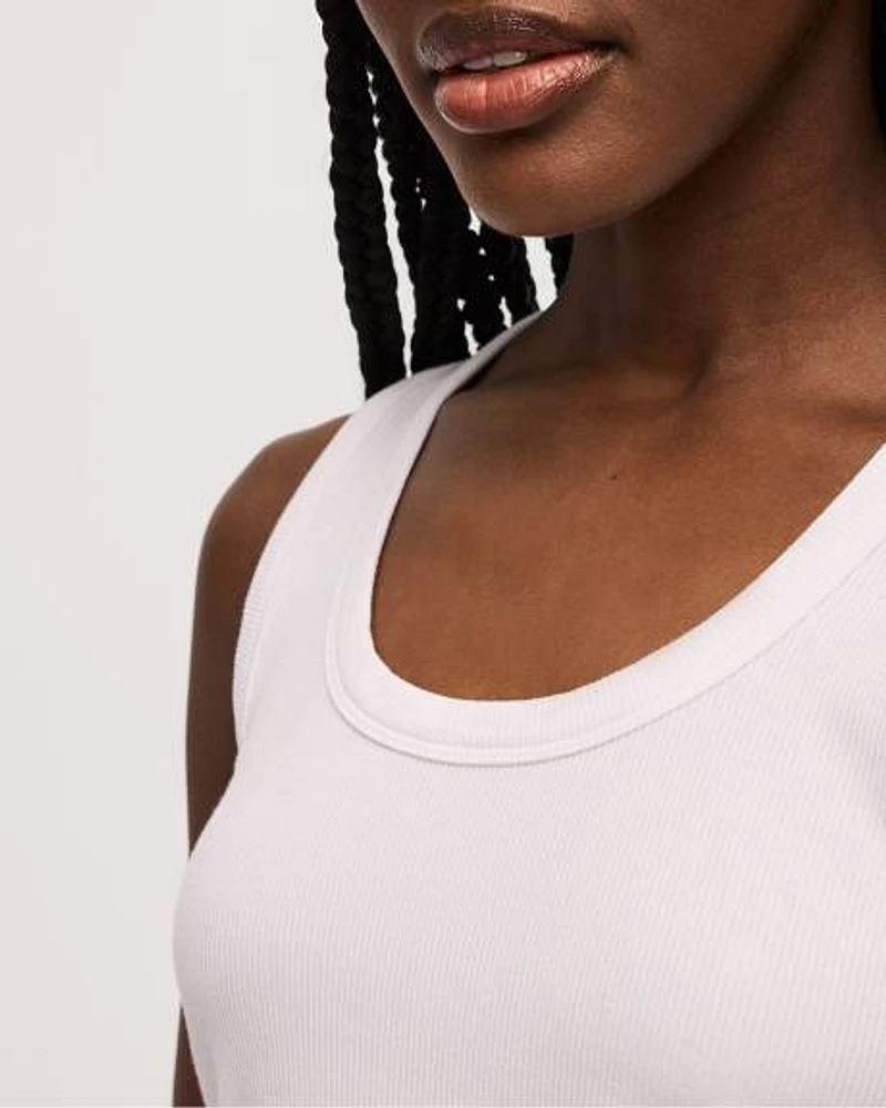 Scoop-Neck Ribbed Tank