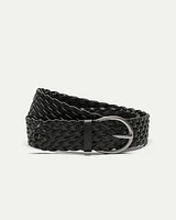 Braided Faux Leather Belt