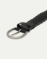 Braided Faux Leather Belt