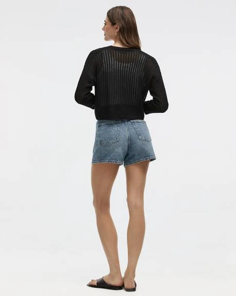 Loose Bolero with Open Stitches