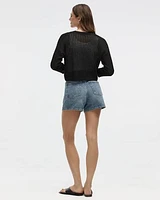 Loose Bolero with Open Stitches