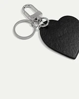 Keychain with Faux Leather Heart