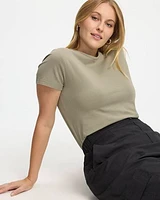 T-shirt ajusté à col rond