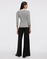 Crew-Neck Striped Top