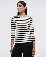 Crew-Neck Striped Top