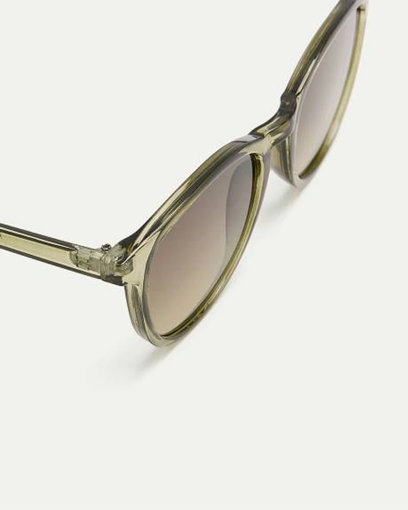 Lunettes de soleil noires à monture ronde