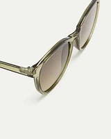 Lunettes de soleil noires à monture ronde