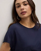 T-shirt à manches courtes dolman et col bateau