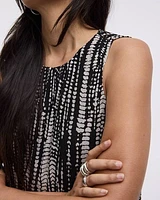 Crew-Neck Tank Crinkle-Knit