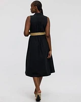 Sleeveless Midi Shirt Dress