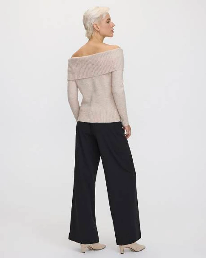 Long-Sleeve Off-the-Shoulder PlushSoft Top