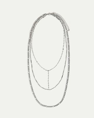 Silvery Multi-Chain Necklace