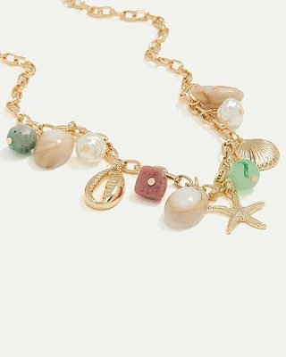 Short Necklace with Charms