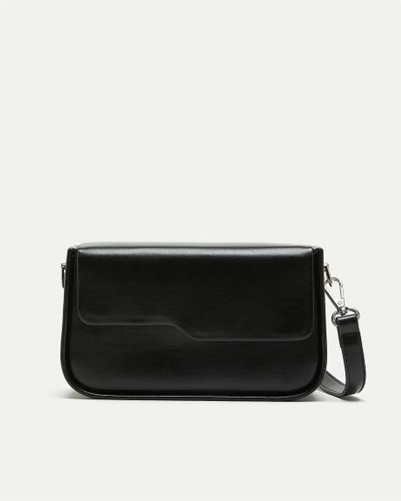 Faux Leather Cross-Body Bag