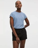 T-shirt à manches très courtes en jacquard