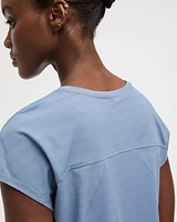 T-shirt à manches très courtes en jacquard
