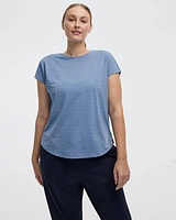 T-shirt à manches très courtes en jacquard