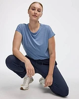 T-shirt à manches très courtes en jacquard