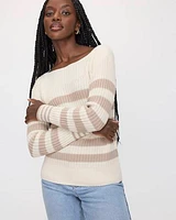 Long-Sleeve Boat-Neck Sweater