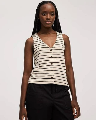 Striped Knit Vest