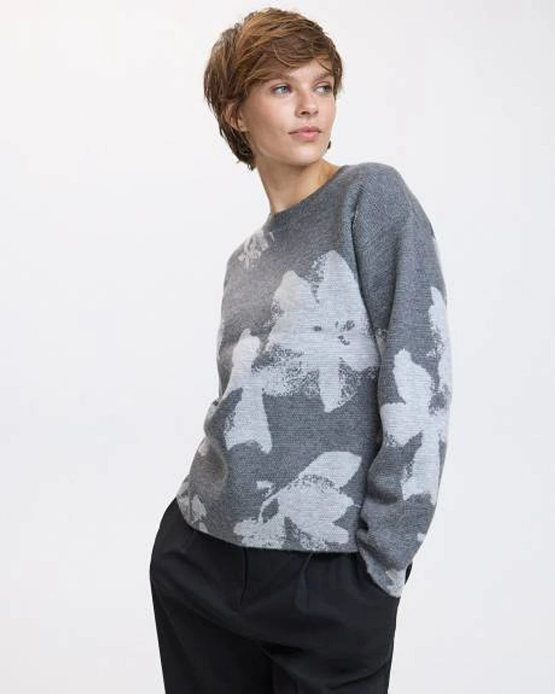 Loose Long-Sleeve Crew-Neck Sweater