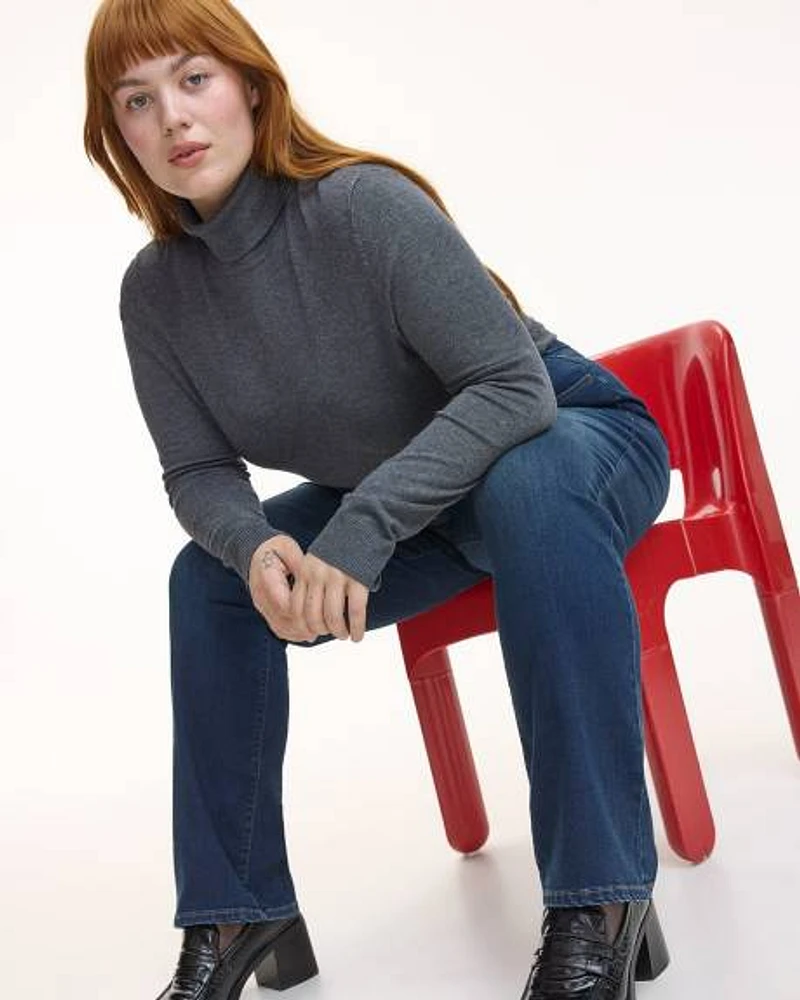 Straight-Leg Mid-Rise Jean