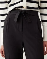 Tapered-Leg High-Rise Pant with Sash