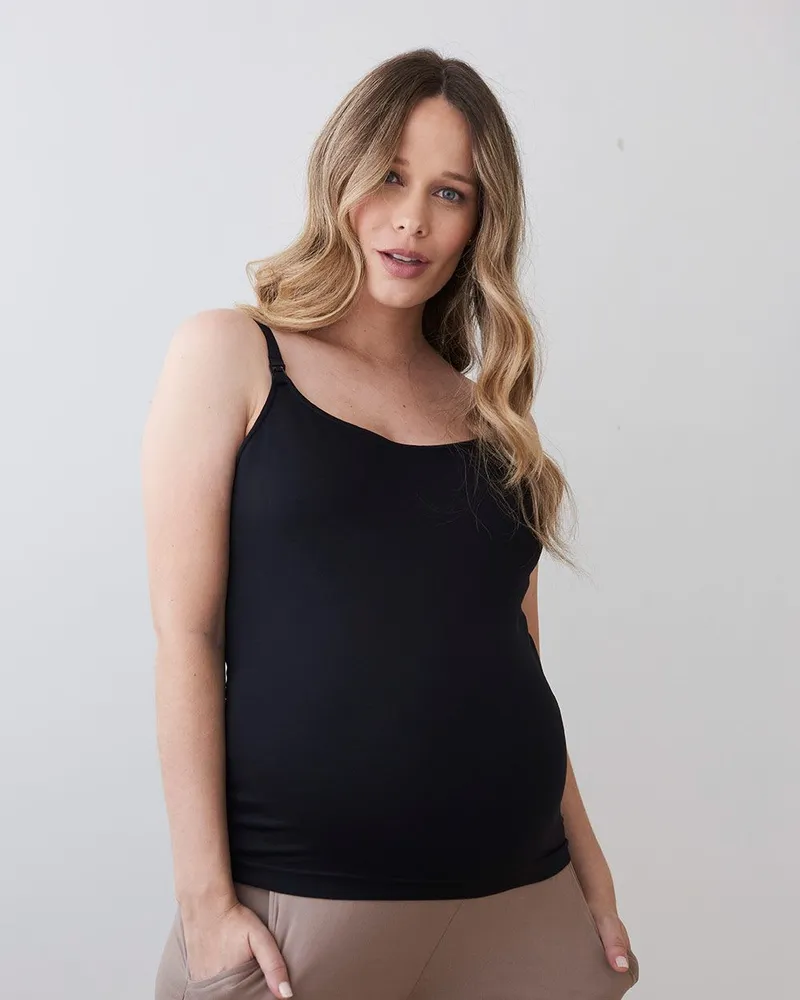 Scoop-Neck Nursing Cami, Pack of 2 - Thyme Maternity