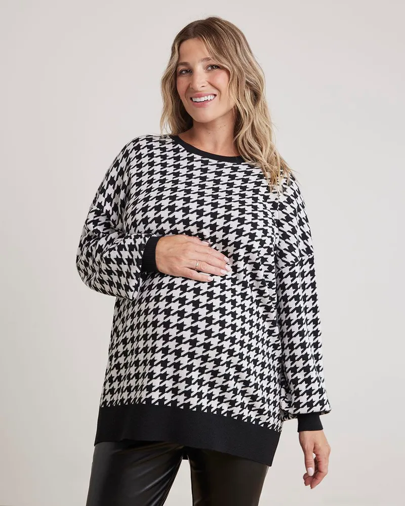 Reitmans Long-Sleeve Sweater with Crew Neckline - Thyme Maternity