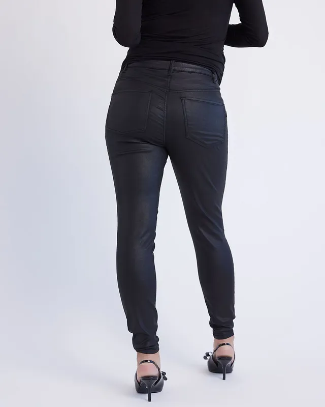Reitmans Stretch Faux Leather Skinny Pants - Thyme Maternity