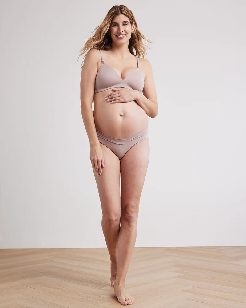 Reitmans Microfiber Cross-Front Hipster Panty - Thyme Maternity