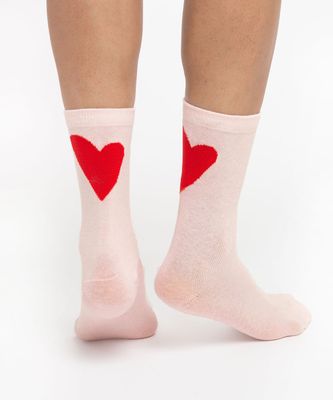 Pink/red Heart Socks | Rickis