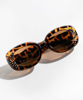Rhinestone Tortoise Sunglasses | Rickis