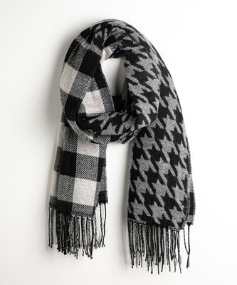 Houndstooth-check Scarf | Rickis