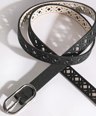 Perforated Belt With Oval Buckle | Rickis