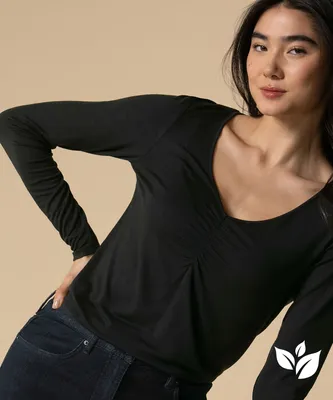 Eco-friendly Ruched Front Essential Top | Rickis