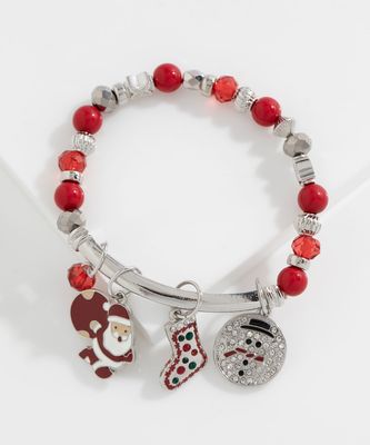 Beaded Christmas Charm Bracelet | Rickis