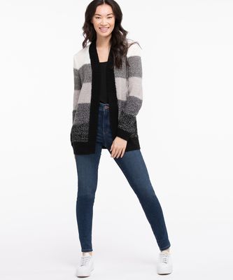 Ombre Stripe Open Front Cardi | Rickis