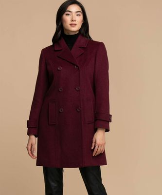 Double Breasted Wool Blend Coat | Rickis