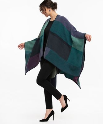 Cozy Colourblock Ruana | Rickis