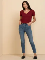 Short Sleeve V-Neck Relaxed Tee