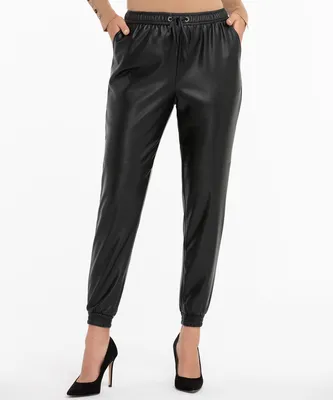 Faux-Leather Jogger