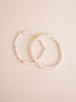 2-Pack Pearl Bracelets